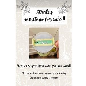 CUSTOMIZED STANLEY NAME-TAGS!!!🤍